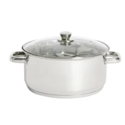 Faitout tous feux dont induction inox et verre Ø25,5cm
