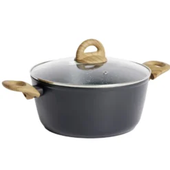 Faitout tous feux dont induction aluminium gris Ø24cm