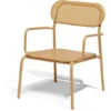Fauteuil de jardin bas Faro empilable métal orange 56x56xH75cm