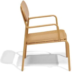 Fauteuil de jardin bas Faro empilable métal orange 56x56xH75cm