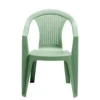 Fauteuil de jardin Viva monobloc plastique tressé vert 56x53xH80cm