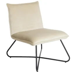 Fauteuil relax papillon beige L61xP77xH78cm