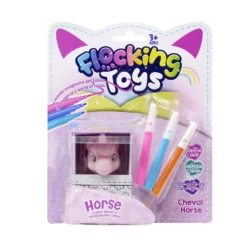 Figurine licorne en papier à colorier avec 3 feutres H6,4cm