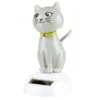 Figurine solaire dansante chat assis H10cm (3 modèles)