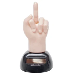 Figurine solaire dansante main geste humoristique H10cm (3 modèles)