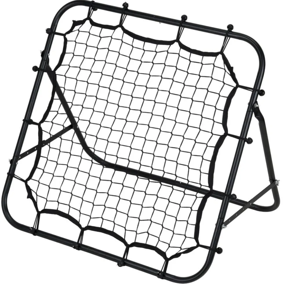 Filet de rebond pour entraînement football métal noir 84x84xH73cm