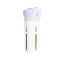Flacon de voyage distributeur 4en1 bouchon pivotant