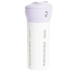 Flacon de voyage distributeur 4en1 bouchon pivotant