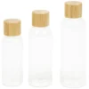 Flacon de voyage plastique et bambou x3