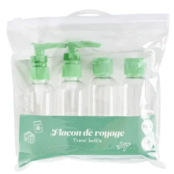 Flacon de voyage 4x80ml plastique (4 modèles)