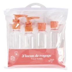 Flacon de voyage 4x80ml plastique (4 modèles)