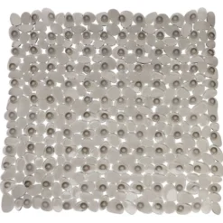 Fond de douche en pvc design gris effet galets
