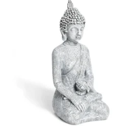 Fontaine de jardin solaire LED Bouddha H22,5cm