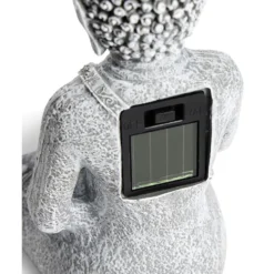 Fontaine de jardin solaire LED Bouddha H22,5cm
