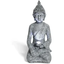 Fontaine de jardin solaire LED Bouddha H22,5cm