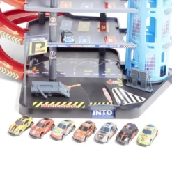 Garage voiture avec pistes de courses.