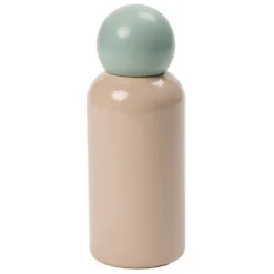 Gourde isotherme inox 400ml bouchon boule Ø7xH19cm (2 modèles)