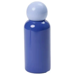 Gourde isotherme inox 400ml bouchon boule Ø7xH19cm (2 modèles)