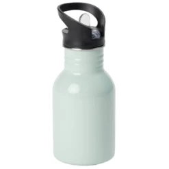Gourde isotherme inox 350ml bouchon paille plastique Ø7xH16,5cm (2 modèles)