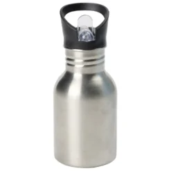 Gourde isotherme inox 350ml bouchon paille plastique Ø7xH16,5cm (2 modèles)