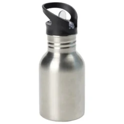 Gourde isotherme inox 350ml bouchon paille plastique Ø7xH16,5cm (2 modèles)