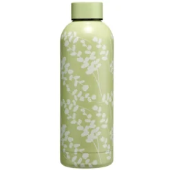Gourde isotherme inox 500ml motif feuillage Ø7xH22cm (2 modèles)