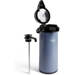 Gourde isotherme à pompe 1,9L bleu et noir