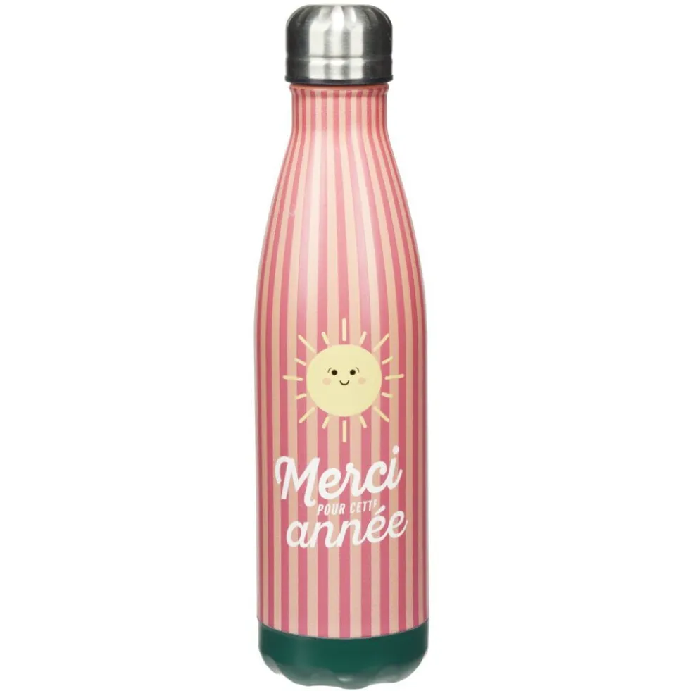Gourde isotherme remerciement Merci pour cette année 500ml (3 modèles)