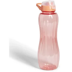 Gourde plastique rose ou vert Ø8xH25cm