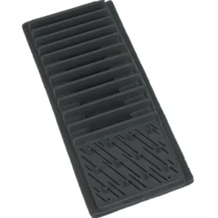 Égouttoir avec tapis pliable gris foncé 11 rangées 12 picots