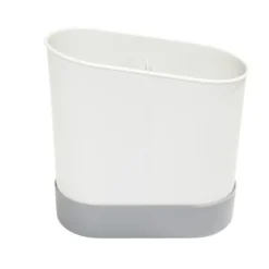 Égouttoir à couverts plastique gris 17,3x17,3xH9,2cm