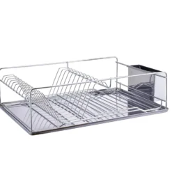 Égouttoir à vaisselle avec porte-couverts inox