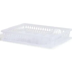 Égouttoir à vaisselle en plastique transparent