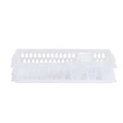 Égouttoir à vaisselle en plastique transparent