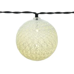 Guirlande boule solaire 10 LED blanc chaud 2,7 m