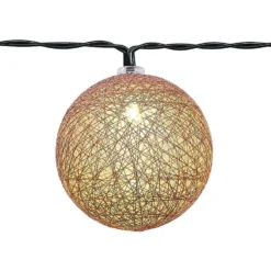 Guirlande boule solaire 10 LED blanc chaud 2,7 m