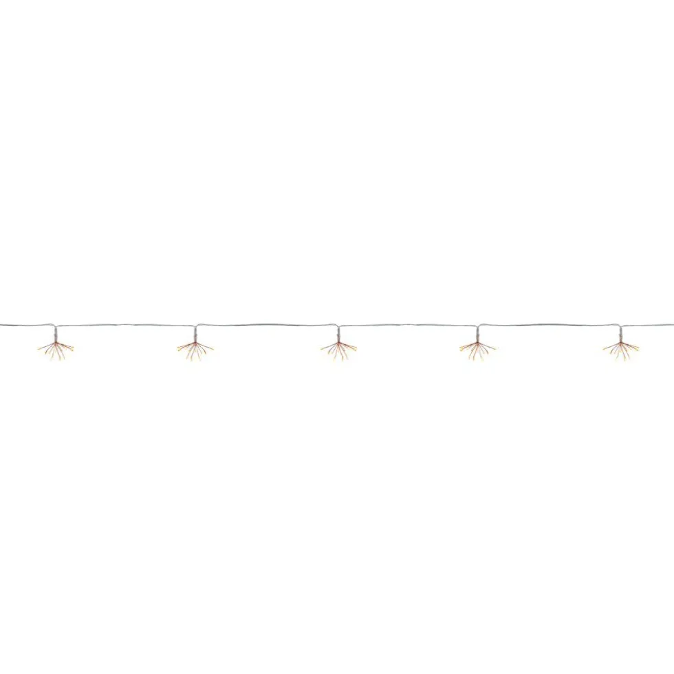 Guirlande extérieure solaire 144 microLED forme feu d'artifice 4,20m