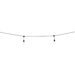 Guirlande guinguette ampoule 15 LED blanc chaud et multicolore 12.4m