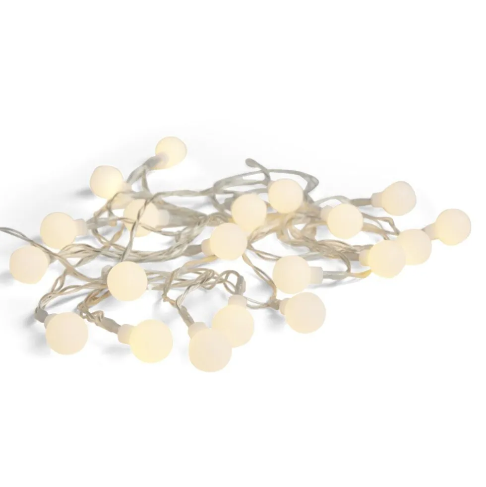Guirlande lumineuse boules 20LED blanc chaud 2,8m