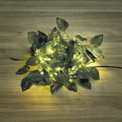 Guirlande lumineuse feuille artificielle 50 microLED 4,9 m