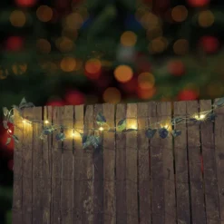 Guirlande lumineuse feuille artificielle 50 microLED 4,9 m