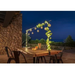 Guirlande lumineuse feuille artificielle 100 microLED L10m