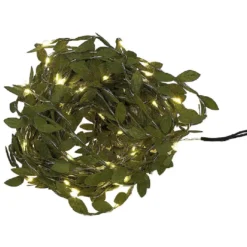 Guirlande lumineuse feuille artificielle 100 microLED L10m