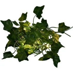 Guirlande lumineuse lierre artificiel vert 20 microled blanc chaud 2,9m