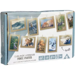 Guirlande lumineuse porte photo à LED L160 cm pour 10 photos