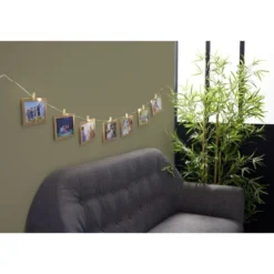 Guirlande lumineuse porte photo à LED L160 cm pour 10 photos
