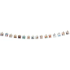 Guirlande à pinces décorative 16 clips
