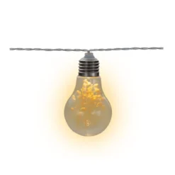 Guirlande solaire 10 ampoules LED avec fleurs séchées Ø6xL470cm