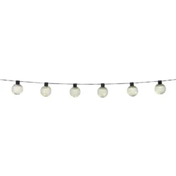 Guirlande solaire boule micro30LED blanc chaud 1,8 m