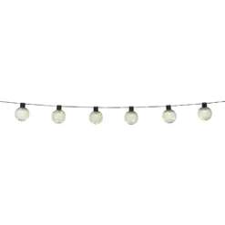 Guirlande solaire boule micro30LED blanc chaud 1,8 m